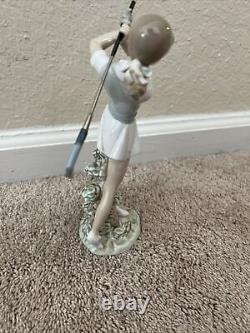 Nao by Lladró Women Golfer Figurine, Out of the Rough # 450 Porcelain