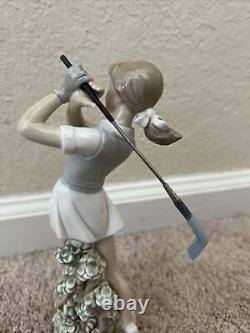 Nao by Lladró Women Golfer Figurine, Out of the Rough # 450 Porcelain