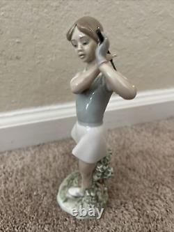 Nao by Lladró Women Golfer Figurine, Out of the Rough # 450 Porcelain