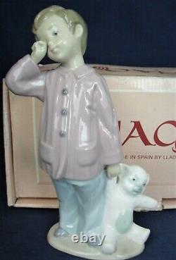 Nao by Lladro figure BEDTIME model 01139 boy with teddy boxed