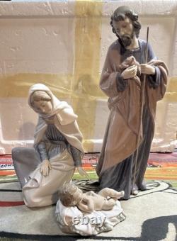New Nao Lladro Nativity Set Mary, Jesus & Joseph 1981 Daisa Spain Original Box