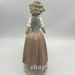 PRISTINE NAO Lladro #286 Teaching the Geese Girl Porcelain Figurine Spain 11in