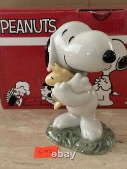 Peanuts NAO By Lladro Snoopy & Woodstock Porcelain Figure With Box New