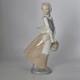 Porcelain Figurine Nao Lladro Peasant Girl with Egg Basket 25cm Porcelain Figurine