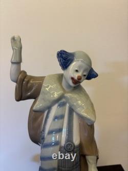 Porcelain Figurine RARE 1980s Lladro Nao Clown Circus Ringmaster with Ball & Dog