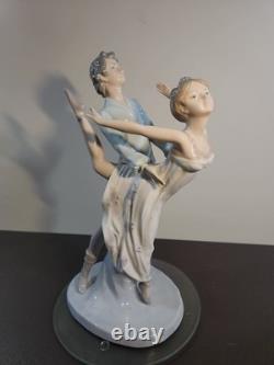 RARE 1983 NAO LLADRO DANCING on a CLOUD BALLET COUPLE FIGURINE #400 Broken Thumb