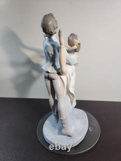 RARE 1983 NAO LLADRO DANCING on a CLOUD BALLET COUPLE FIGURINE #400 Broken Thumb
