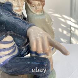 RARE Large Nao by Lladro Figurine Waiting For The Fisherman #699