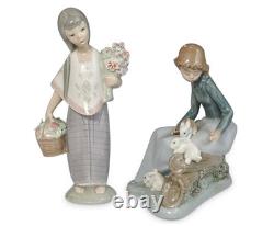 RARE Lladro & Nao By Lladro Porcelain Figurines Glossy Finish Set Of Two