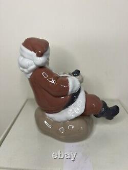 RARE Lladro Nao Too Many Mince Pies Santa Claus Figure In Box Dasia 2005 Spanish