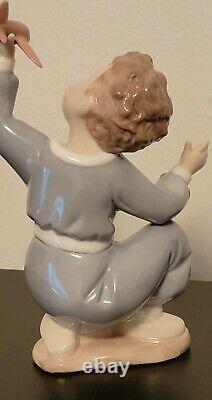 RETIRED NAO LLADRO JET PILOT #1133 BOY w TOY PLANE AIRPLANE PORCELAIN FIGURINE