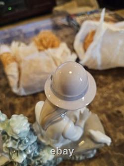 Rare Collectible Lladro Nao Spain Girl Dove On Bench Figurine 1983 B-7 Ju In Box