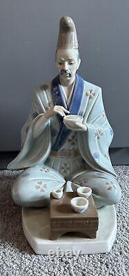 Rare Collectible Porcelain Lladro Nao Daisa 1985 Japanese Man Eating Figure