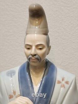 Rare Collectible Porcelain Lladro Nao Daisa 1985 Japanese Man Eating Figure