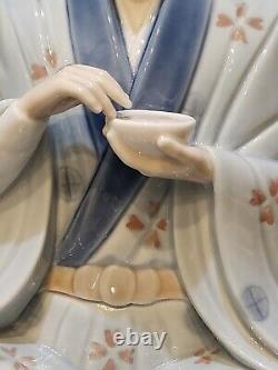 Rare Collectible Porcelain Lladro Nao Daisa 1985 Japanese Man Eating Figure