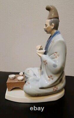 Rare Collectible Porcelain Lladro Nao Daisa 1985 Japanese Man Eating Figure