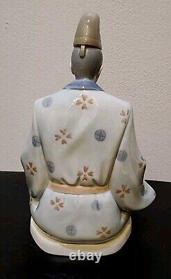 Rare Collectible Porcelain Lladro Nao Daisa 1985 Japanese Man Eating Figure