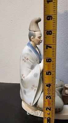 Rare Collectible Porcelain Lladro Nao Daisa 1985 Japanese Man Eating Figure