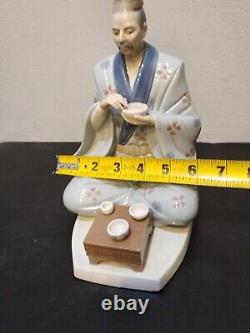 Rare Collectible Porcelain Lladro Nao Daisa 1985 Japanese Man Eating Figure