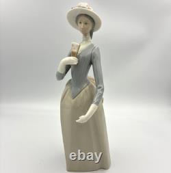 Rare Early Nao Lladro Lady With Fan Figurine Spain 1960s 11.5 Impressed Mark