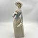 Rare Early Nao Lladro Lady With Fan Figurine Spain 1960s 11.5 Impressed Mark