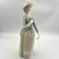 Rare Early Nao Lladro Lady With Fan Figurine Spain 1960s 11.5 Impressed Mark