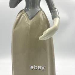 Rare Early Nao Lladro Lady With Fan Figurine Spain 1960s 11.5 Impressed Mark