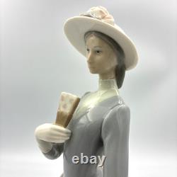 Rare Early Nao Lladro Lady With Fan Figurine Spain 1960s 11.5 Impressed Mark