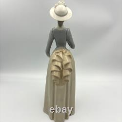Rare Early Nao Lladro Lady With Fan Figurine Spain 1960s 11.5 Impressed Mark