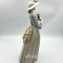 Rare Early Nao Lladro Lady With Fan Figurine Spain 1960s 11.5 Impressed Mark