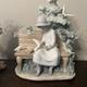 Rare Large Collectible Lladro Nao Spain Girl Feeding Dove On Bench Figurine 1983