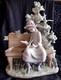 Rare Large Collectible Lladro Nao Spain Girl Feeding Dove On Bench Figurine 1983