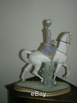 Rare Large Lladro Stylised Figure Woman Lady On Horseback Riding #4516 1st Qty