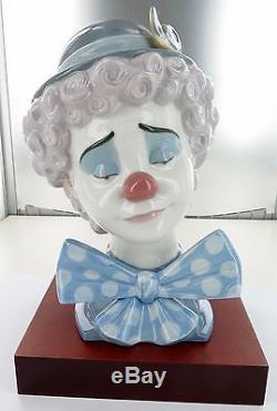 Rare / Large / Stunning Lladro Clown Bust. 5611, Retired 1997. Super Condition