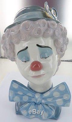 Rare / Large / Stunning Lladro Clown Bust. 5611, Retired 1997. Super Condition