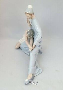 Rare Lladro Closing Scene Large Figurine Ballerina Pierrot Clown Mint 4935