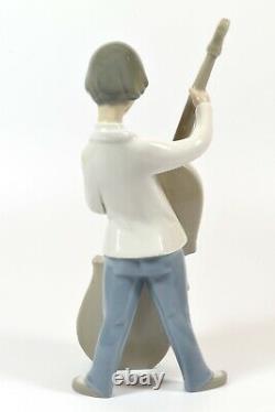 Rare Lladro Figure of a Boy With Double Bass 01004615