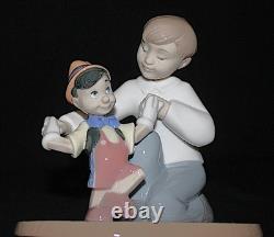 Rare Lladro Nao Disney Pinocchio's First Steps #1678 Figurine WithBox Mint Cond