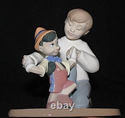 Rare Lladro Nao Disney Pinocchio's First Steps #1678 Figurine WithBox Mint Cond