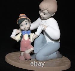Rare Lladro Nao Disney Pinocchio's First Steps #1678 Figurine WithBox Mint Cond