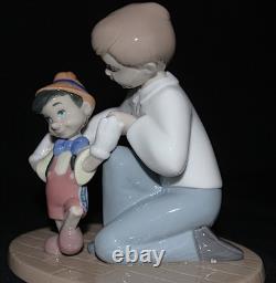 Rare Lladro Nao Disney Pinocchio's First Steps #1678 Figurine WithBox Mint Cond