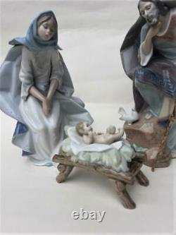 Rare Lladro Nativity Set Mary 5747, Joseph 5746, Baby Jesus 5745