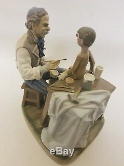 Rare Lladro Retired Figurine The Puppet Painter Pinocchio & Gepetto No 5396