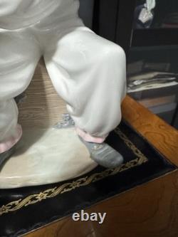 Rare Nao By Lladro #701 Lesson Of Music 12 Inch Porcelain Figure Clown & Boy