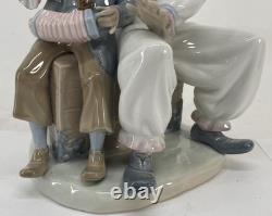 Rare Nao By Lladro #701 Lesson Of Music 12 Inch Porcelain Figure Clown & Boy