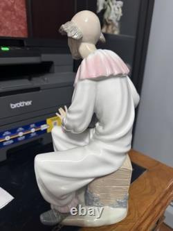 Rare Nao By Lladro #701 Lesson Of Music 12 Inch Porcelain Figure Clown & Boy