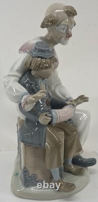 Rare Nao By Lladro #701 Lesson Of Music 12 Inch Porcelain Figure Clown & Boy