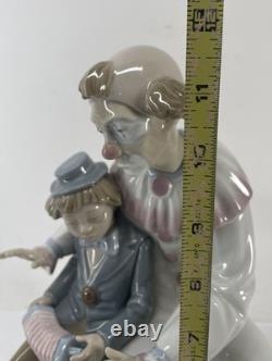 Rare Nao By Lladro #701 Lesson Of Music 12 Inch Porcelain Figure Clown & Boy