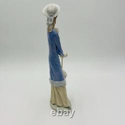 Rare Nao By Lladro Spain Porcelain Large Retired Girl With Umbrella Figurine 12