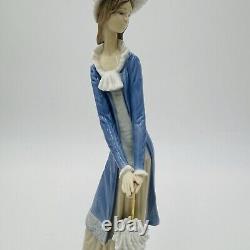 Rare Nao By Lladro Spain Porcelain Large Retired Girl With Umbrella Figurine 12